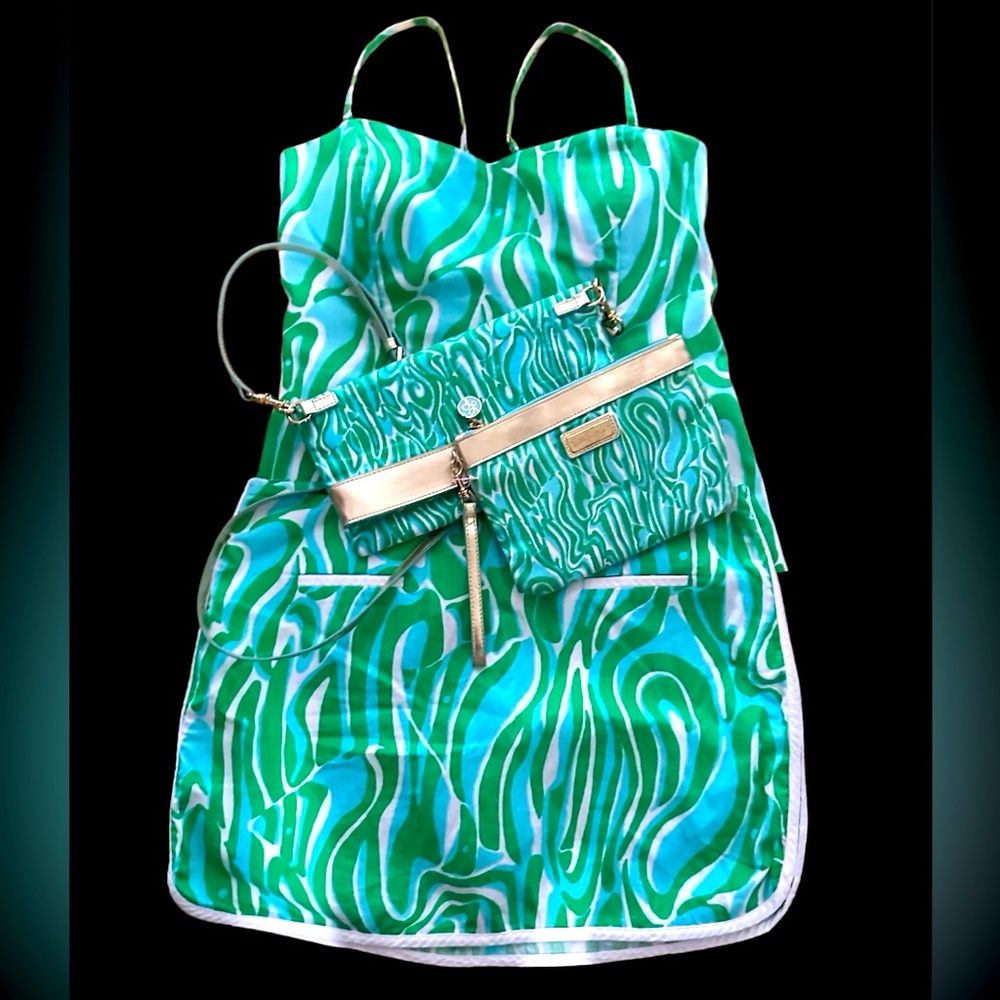 Lily Pulitzer matching set 10, top, skirt, 2 bags!